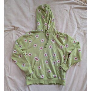 Nike Sportswear Hoodie Sweatshirt French Terry Floral Daisy Green Medium